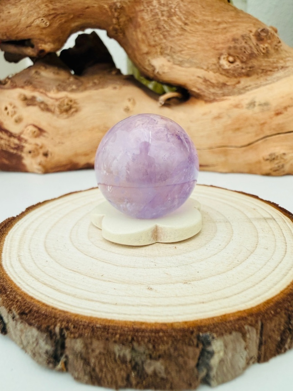 Amethyst Mini Sphere | 24mm High-Clarity Purple Quartz Crystal Ball
